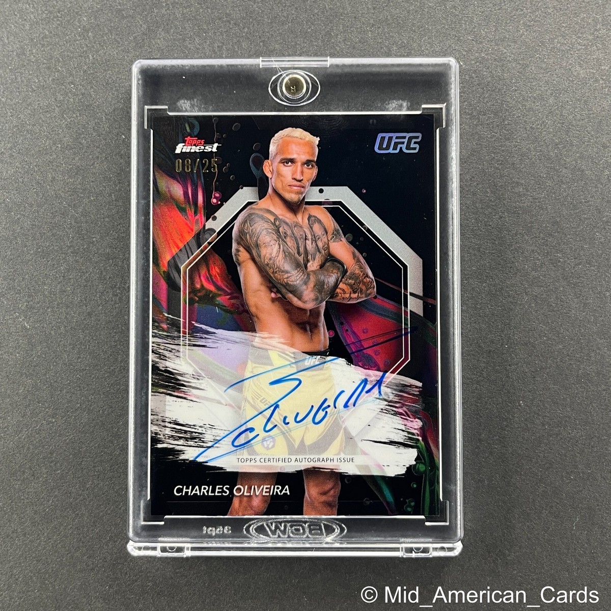 2024 Topps Finest UFC #FA-CSO Charles Oliveira Black Refractor