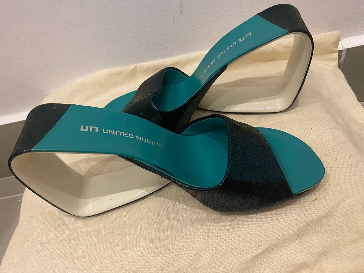 United Nude Shoes Mobius Mid Dark Tuquoise Metallic Leather / 37