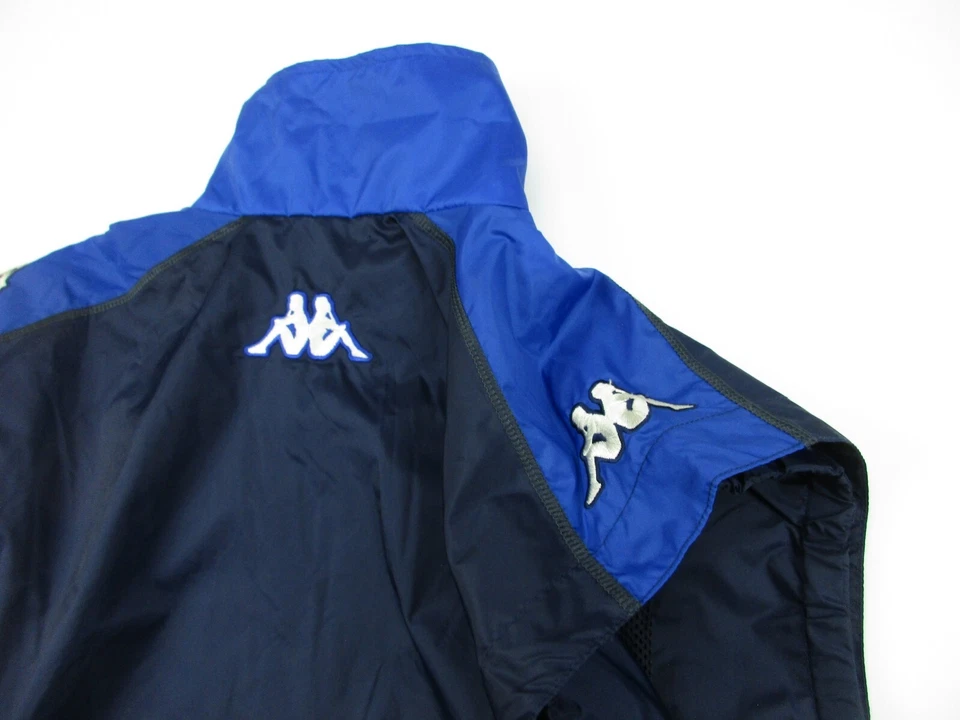 Hombres XL Kappa Chaleco Cortavientos Cremallera Completa Azul Foto 3 de 4