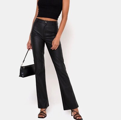 Black Leather Motel Leather Trousers Motel Rocks Size Small Black