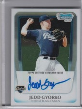 2011 BOWMAN CHROME #BCP83 JEDD GYORKO AUTOGRAPH ROOKIE RC SAN DIEGO PADRES 2039