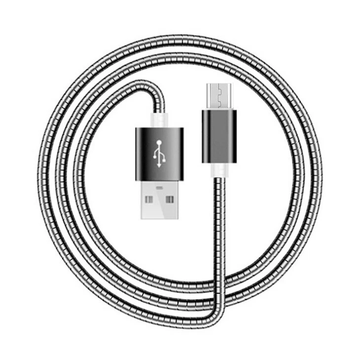 1m Metal Micro USB Charger & Data Sync Cable Lead for Android Phones, LG - Image 2 of 3