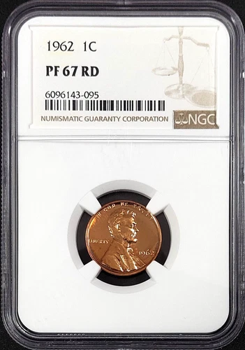 1962 Proof Lincoln Cent certified PF 67 RD by NGC! sku 095