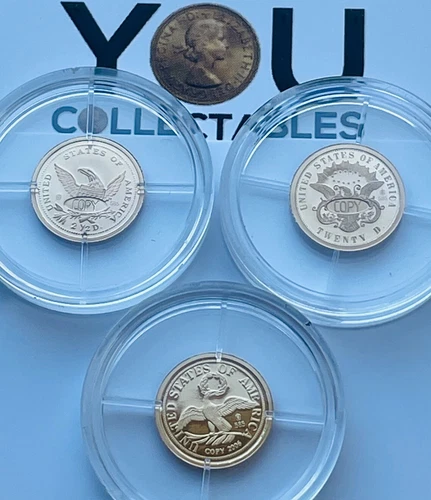 Solid Gold Coin 0.5 grams - 11 mm - COA - Proof  Capsule RARE Choose your Design