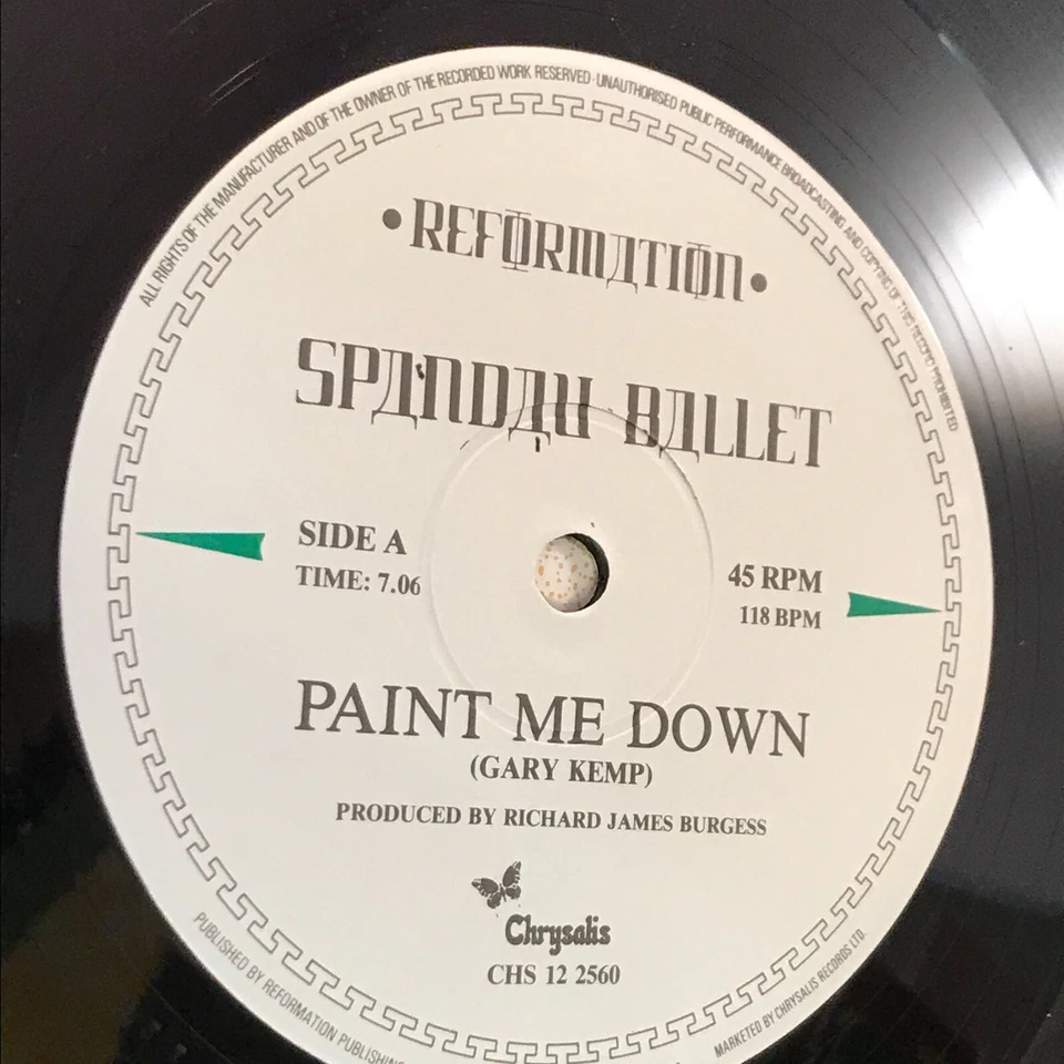SPANDAU BALLET Paint Me Down 1981 UK 12" Vinyl single EXCELLENT CONDITION - Image 3 of 4