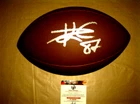 Travis Kelce Autographed NFL Gold Logo Full Size Wilson Brand Football  W/COA