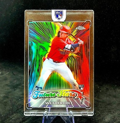 JJ Wetherholt RARE ROOKIE TIE-DYE PAINT FOIL REFRACTOR RC | MINT Investment Card