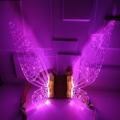 RARE~Disney Tinkerbell 14  Light Up Fairy Glow Wings Costume Tested & Working