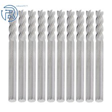 10 PCS 1/8" Diameter 4 Flute 1/2" LOC 1-1/2" OAL Carbide Square End Mill New