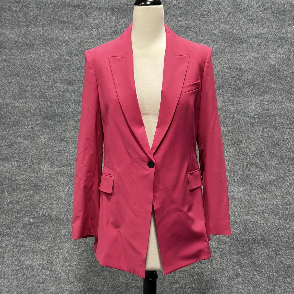 Theory Blazer Womens 8 Pink Watermelon Etiennette B Traceable Wool 