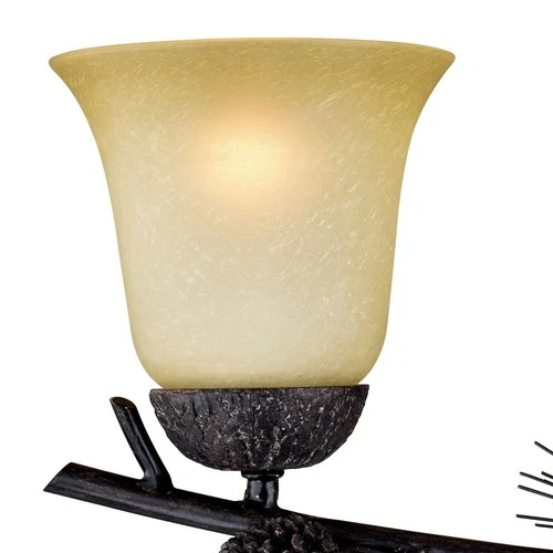 Sierra 3-Light Bathroom Light in Rustic Style 11.5 Inches Tall and 24 Inches - Picture 5 of 5