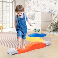 Kids Balance Beam and Stepping Stones, 8 Pcs Toddler Balance Beam, Non-Slip P...