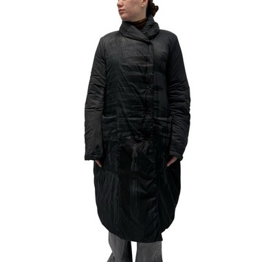 Rundholz Black Label Womens Overcoat 100% Nylon Avangard Style Jacket Black Sz M