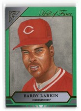 2020 Topps Gallery Hall of Fame Gallery Green Barry Larkin #HOFG12 Reds /250 HOF
