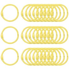 50pcs Binder Rings 1 Inch Loose Leaf Binder Ring Metal Book Rings Yellow