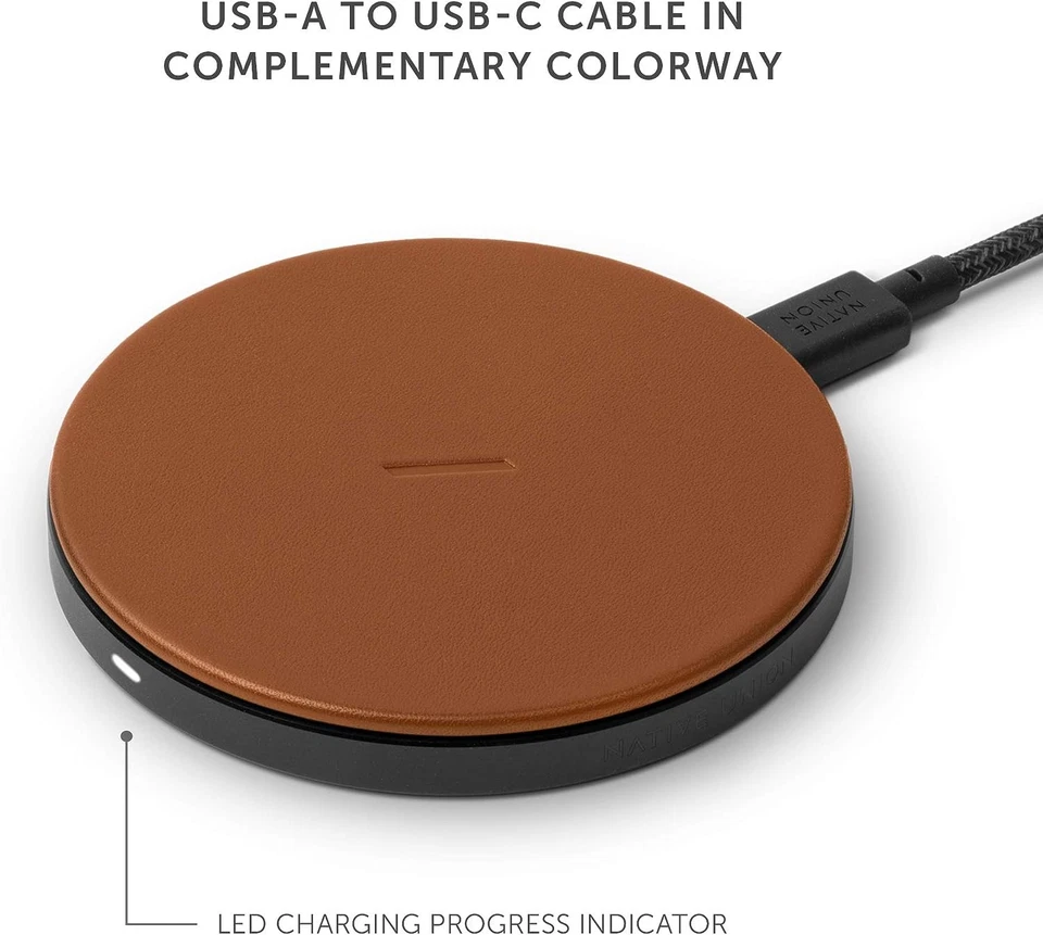 Native Union Drop Wireless Charger Pad 7.5W - Tan - Image 3 of 4