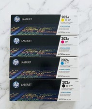 HP 202A Toner Set 4-Pack CMYK Genuine OEM CF5...