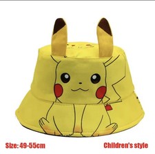 Pikachu Pokemon Bucket Hat With Ears Children  s Size United States Shipping