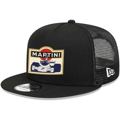 Martini Racing 9FORTY Trucker Hat Mesh Snapback Embroidery F1 Racing Black Cap
