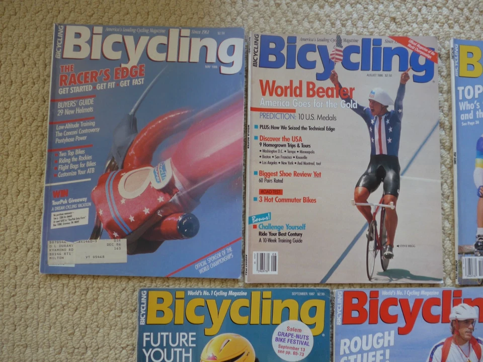1986 and 1987 Bicycling Magazine 5 Issue Lot - Image 2 of 4