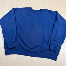 Vintage 70s Sportswear Raglan Sweatshirt Navy Blank tag Large actual Medium