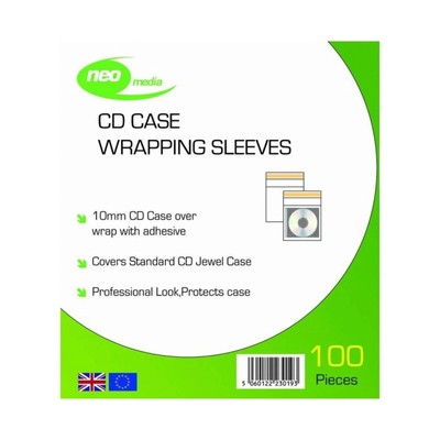 Neo Media CD Case Wraps / CD Case Wrapping Sleeves - 10'00 Pack