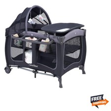 Stylish Baby Crib with Changing Table and Playard Canopy   Perfect for Infants