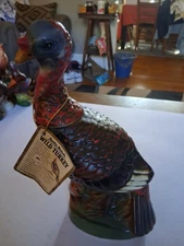 Vintage Wild Turkey Decanter With Tag No.4 Ceramic By Austin Nichols 
