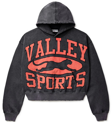 Vale Forever Black Crest Pullover Hoodie Black Red S-M New W/  Authentic