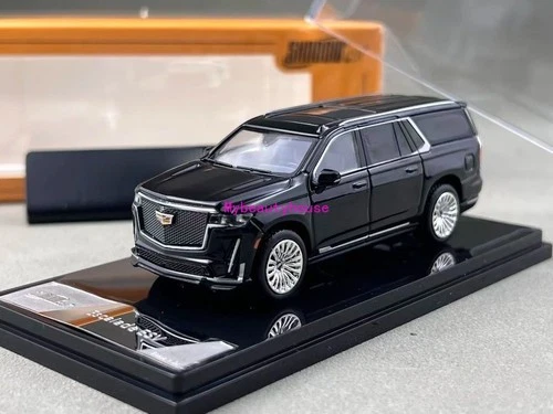 Shadow 1:64 Black Escalade Full Sized SUV ESV Model Diecast Metal Car 
