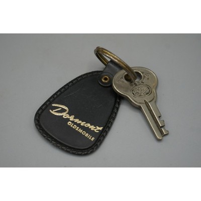 Vintage Dormont Oldsmobile Pittsburgh PA Leather Keychain Fob Corbin Key