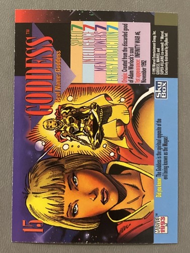 1993 Marvel Universe Series 4 IV # 15 Goddess - Picture 2 of 2
