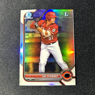 Topps Bowman Draft Chrome 2022 Sal Stewart BDC-122 Reds 1st Refractor