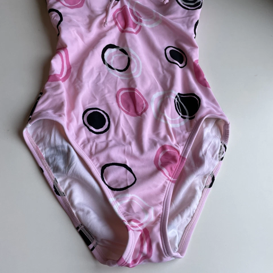 Traje de baño Anne Cole a lunares de una pieza para mujer 10 rosa escote corazón NUEVO Foto 4 de 4