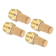 4PCS Pneumatic Exhaust Muffler, 1/2" NPT Male Muffler Brass Air Line Fittings