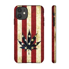 iPhone/Galaxy/Google Rugged Americannabis Tough Phone Case