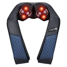 Neck and Shoulder Massager with Heat Shiatsu Back Massage Pillow with 3D Deep...