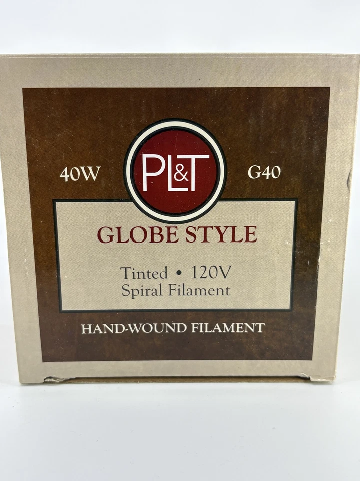 NEW Edison Style Sguirrel Cage Filament G40 Tinted Light Bulb 40W Pl&T Electric - Image 3 of 4