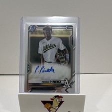 Bowman 2021 Chrome Prospect Autographs Pedro Pineda CPA-PP Oakland Athletics