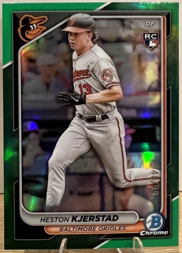 2024 Bowman Chrome - Heston Kjerstad #44 Green Refractor /99 (RC)