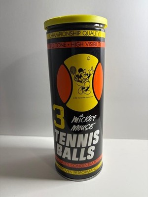 Vintage Penn 1982 Mickey Mouse Walt Disney Tennis Balls Unopened Can NEW