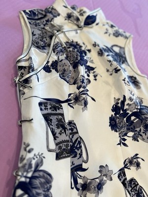 Wow tailor made 6a 20mm mulberry silk doouble layers qipao: Us xxs 