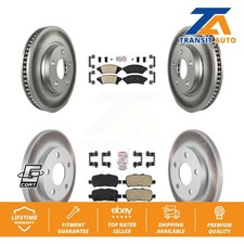 Front Rear Ceramic Pad & Coated Brake Rotor Kit For Buick LaCrosse Pontiac Grand