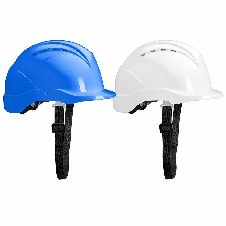 ACE Patera Bauhelm Schutzhelm Industriehelm mit Drehverschluss Blau/Weiß - Bild 1 von 1