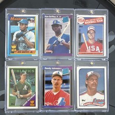 Topps Donruss 1989 Rated Rookie MLB Card Lot 6 Griffey McGwire Johnson