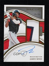 2023 Panini Immaculate Prospect Patch Auto 25/99 James Wood #24 Patch Auto 7uo