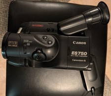 Canon ES750 8mm Camcorder Canovision 8 With Battery And Charger  Free Tape