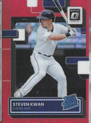 2022 Donruss Optic Red #ed 44/60 Steven Kwan #158 Rookie Cleveland Guardians