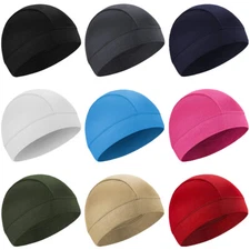 Moisture Sweat Wicking Cooling Bald Dome Skull Cap Helmet Liner Sport Beanie Hat