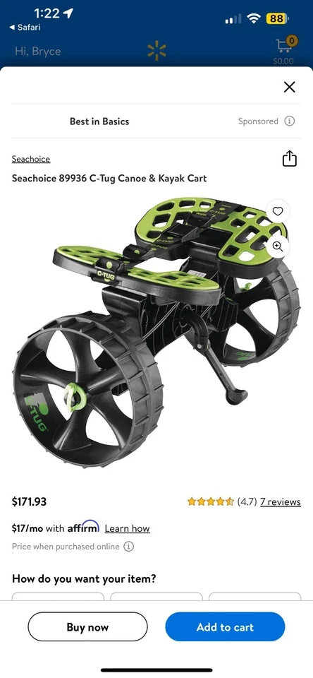 Shear Water 125 Galaxy Color Venta Kayak con Soporte para Rueda y Tirador C Foto 4 de 4